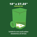 Garbage Pads (Wheeled) Outdoor Trash Can Absorbent - Small